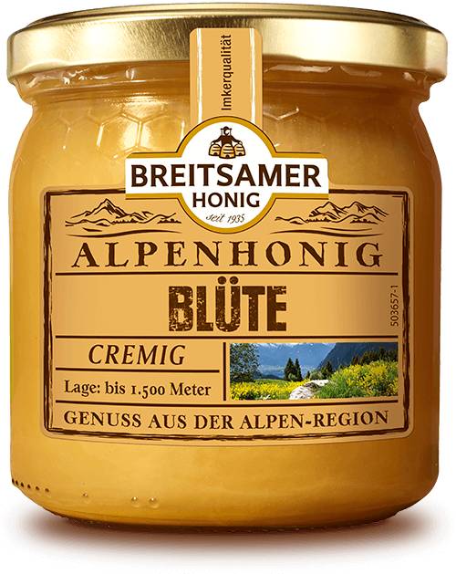 Alpine Blossom Honey, creamy, 500g